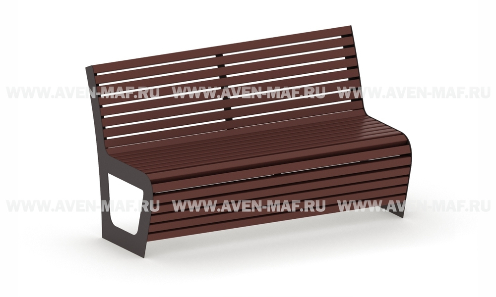 Скамейка на металлическом каркасе