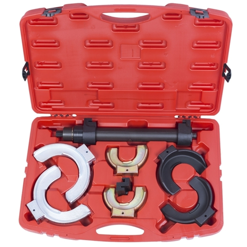 МАСТАК (100-00008C) Стяжка амортизаторных пружин, кованые U-образные держатели, кейс, 8 предметов