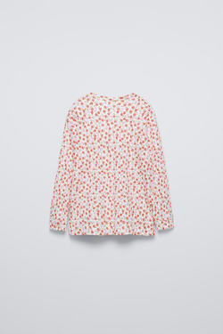 ZARA ПИЖАМА С ЦВЕТОЧНЫМ ПРИНТОМ, КОРАЛЛОВЫЙ