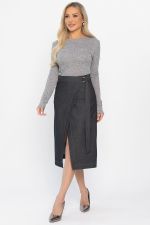 Юбка на запах Селеста (темно-серая) Ю14500-19М LT Collection