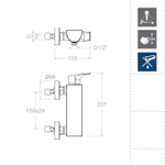 Смеситель для душа с душевым комплектом URBAN CHIC 210801K3