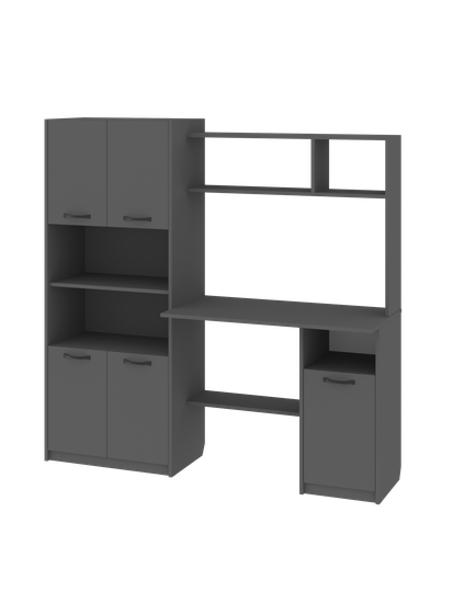 Стол ЛАВОРО-7 /1600*1600*503/ левый анкор белый / ирис