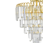 Люстра потолочная 6x40Вт E14, металл/хрусталь, золото