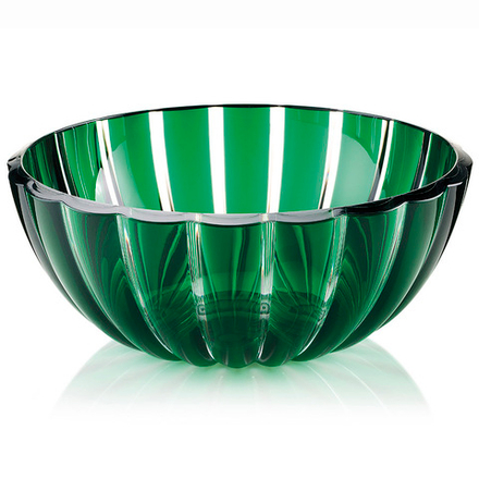 Пластиковый салатник 29690269, 3 л, 25 см, прозрачный/зеленый