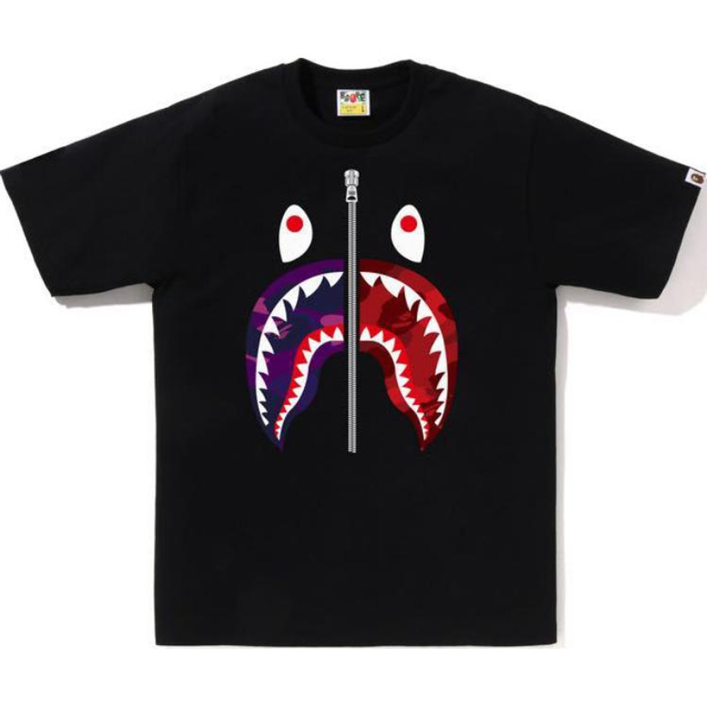A Bathing Ape Abc Camo Rebuild Shark Tee