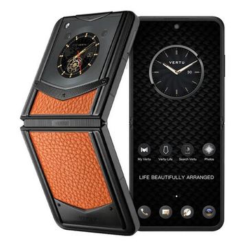 Vertu Ironflip закатный оранжевый (кожа теленка)