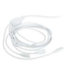 Разветвитель сетевой для линейных светильников ЭРА 4х IEC C7 2pin 2m для подключения 4 светильников | Аксессуары для фито светильников