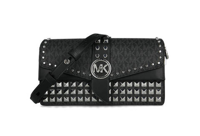 кожаная сумка-мессенджер Michael Kors - черный(30H1SGRL2B)
