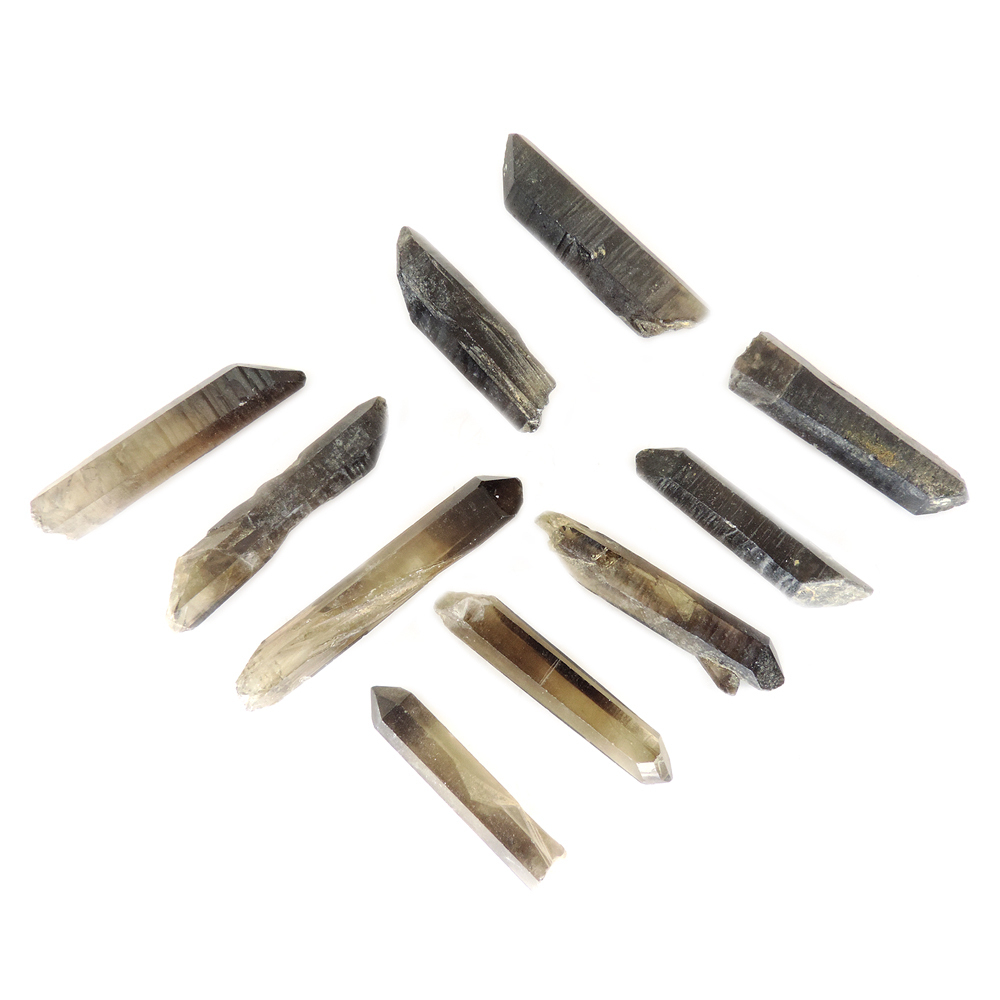 Кристалл "дикий" кварц дымчатый асс.