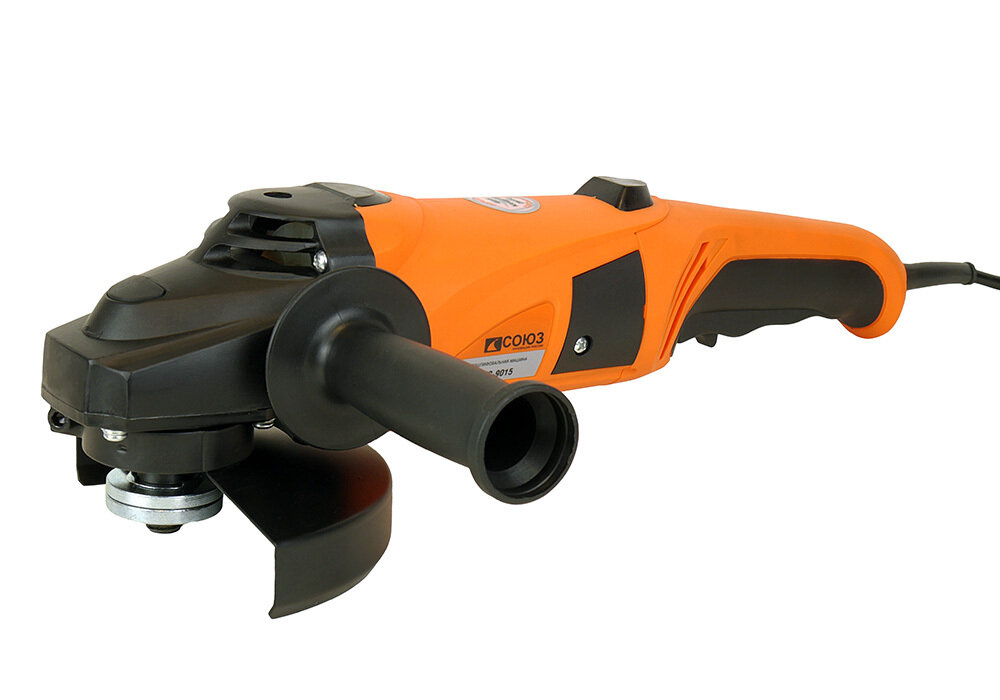 Машина углошлифовальная СОЮЗ УШС-9015 150мм,1600Вт,9500об/мин, блок. шпинд.удл.рукоятка