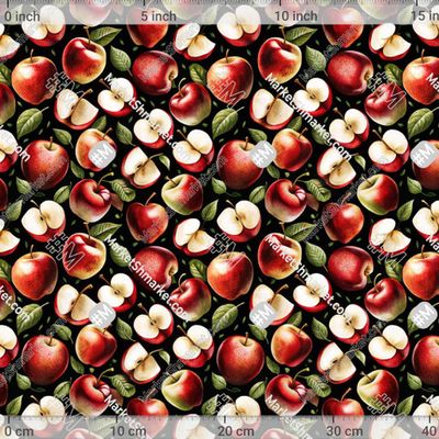 Сочные яблоки на чёрном 1 by Лиса Алиса 361 DPI