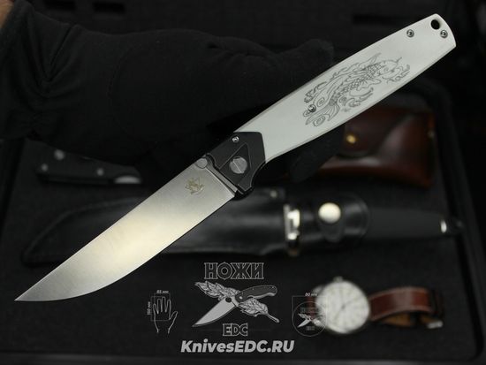 Складной нож STEELCLAW Baл-01W-Карп 2 поколение c клинком из стали D2, рукоять G10