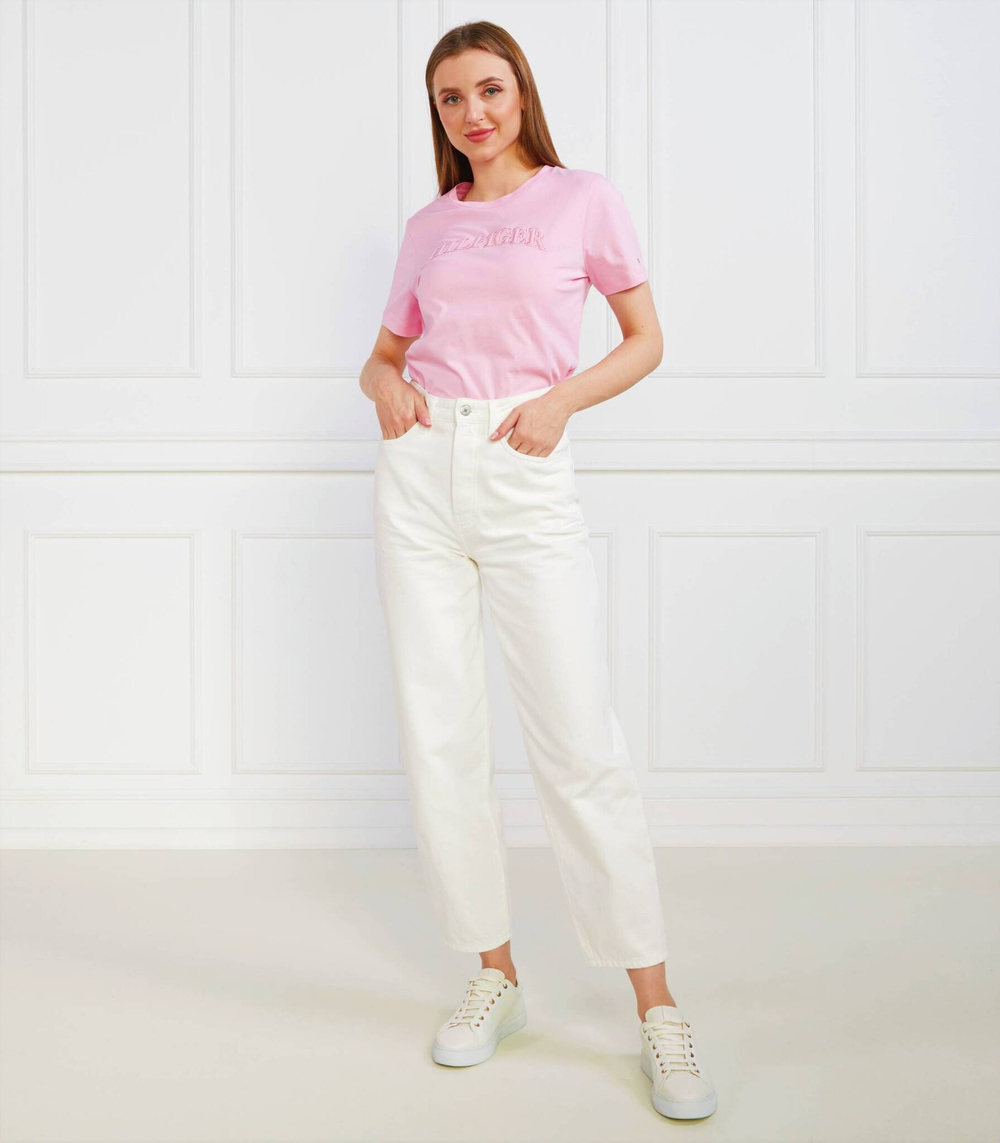 футболка tonal Tommy Hilfiger - розовый(WW0WW37562)