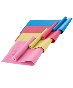 Коврик для йоги и фитнеса FM-101, PVC, 173x61x0,3 см, синий