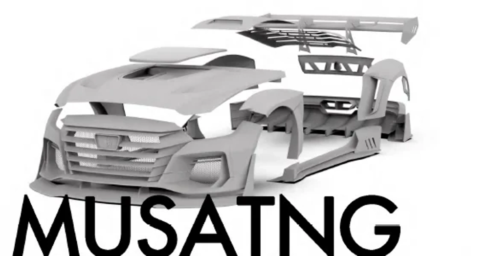 Широкий обвес для Ford Mustang S550 2015-2023 Форд Мустанг тюнинг карбон