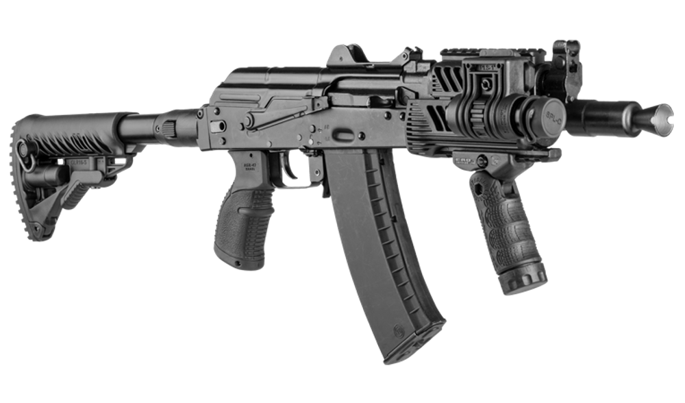 Складной телескопический приклад М4 для АКС-74У, черный, Fab Defense