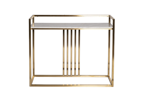 47ED-182KONS-ZOL Консоль Misty Nuova иск.мрам/мат.зол 100*30*85см