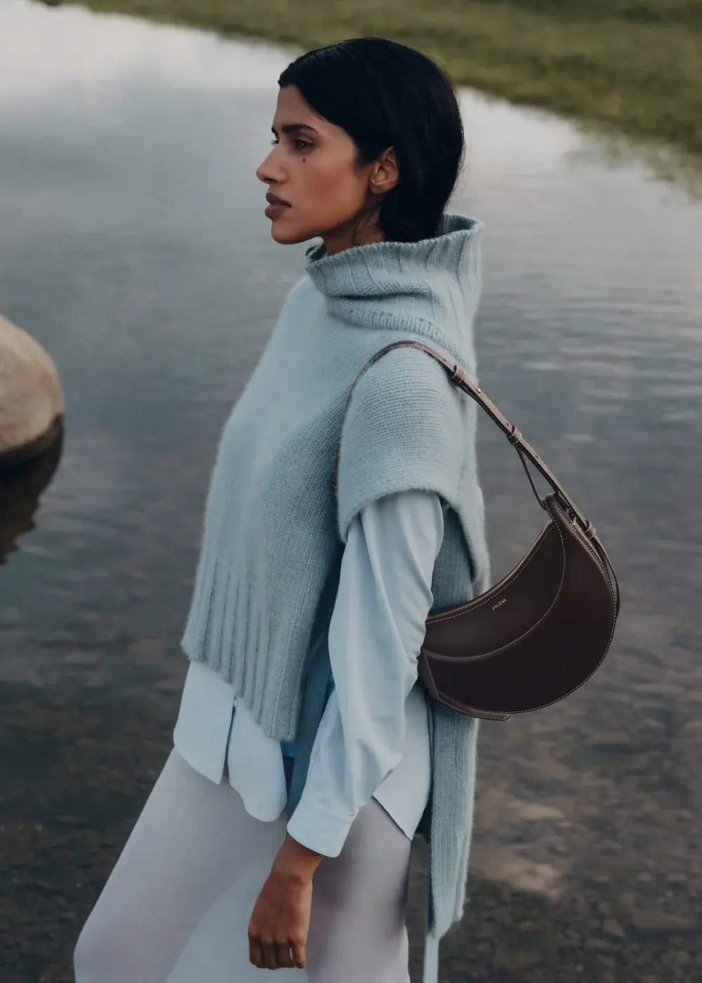 POLENE СУМКА NUMERO DIX, ТЕМНО-КОРИЧНЕВЫЙ