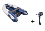 Ривьера-2900 НДНД компакт серый-синий + PARSUN T 5.0 BMS (комплект лодка + мотор)