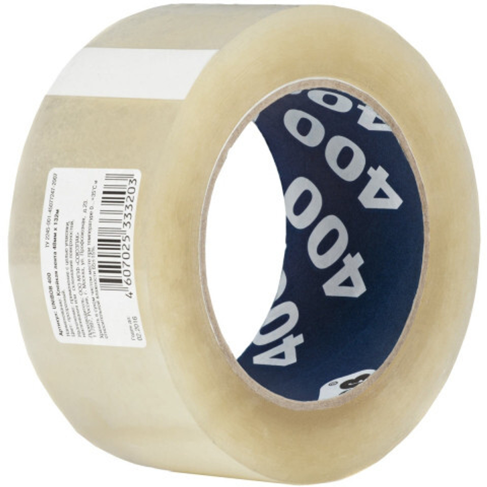 Упаковочная КЛ UNIBOB 400, 48мм х 132м, 40 мкм, прозрачный (6/36шт)