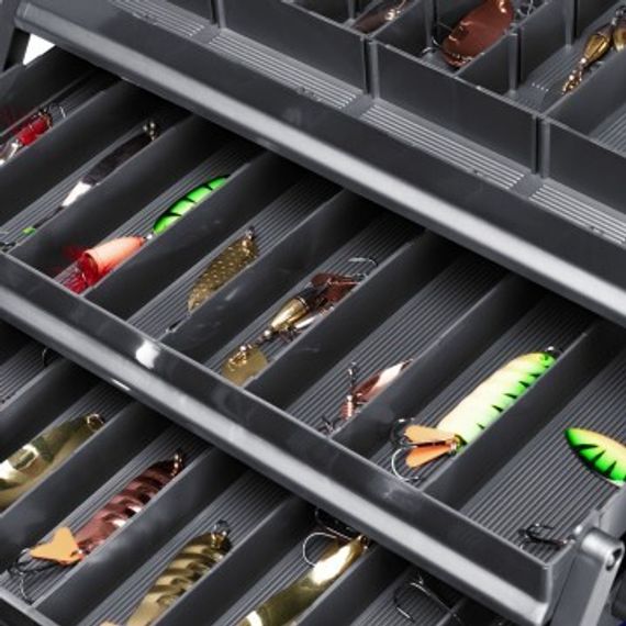 Ящик для снастей NISUS Tackle Box трехполочный золотой (N-TB-3-GO)