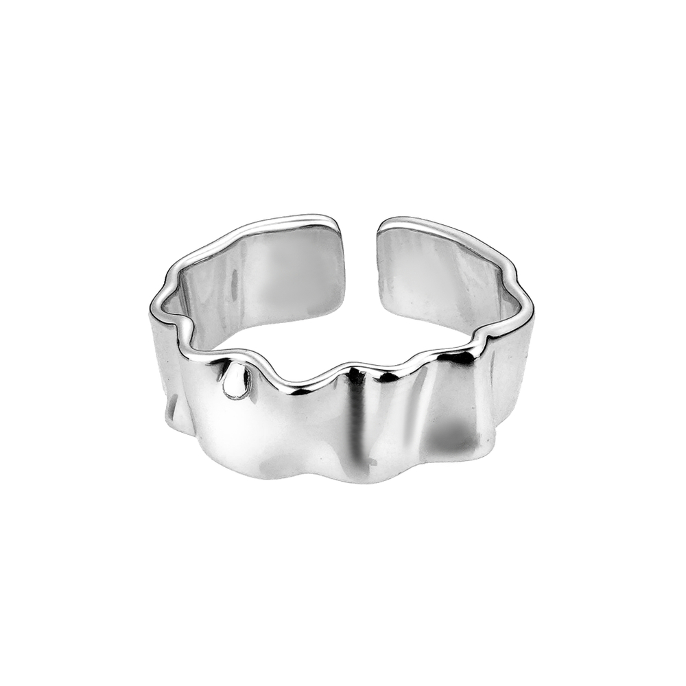 Латунное кольцо "Волна" silver