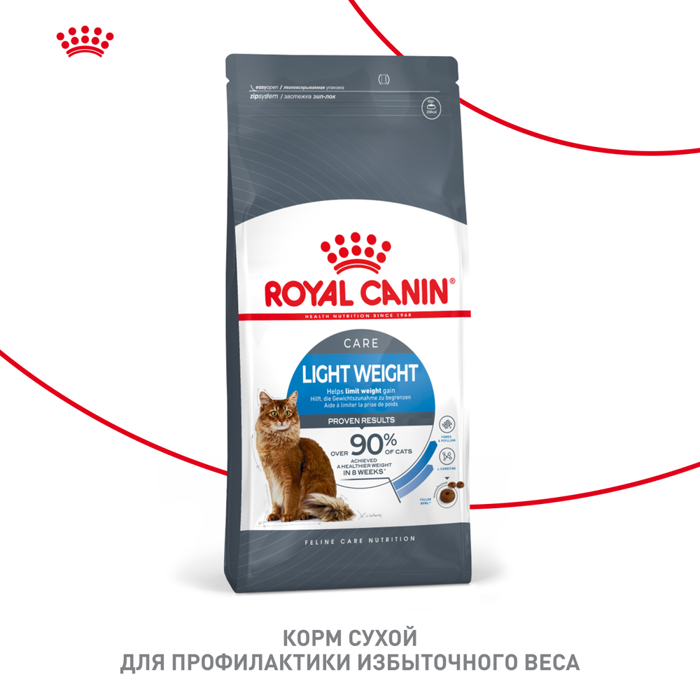 Royal Canin Light Weight Care Лайт вейт кэа Корм сухой для взрослых кошек для профилактики избыточного веса 400г