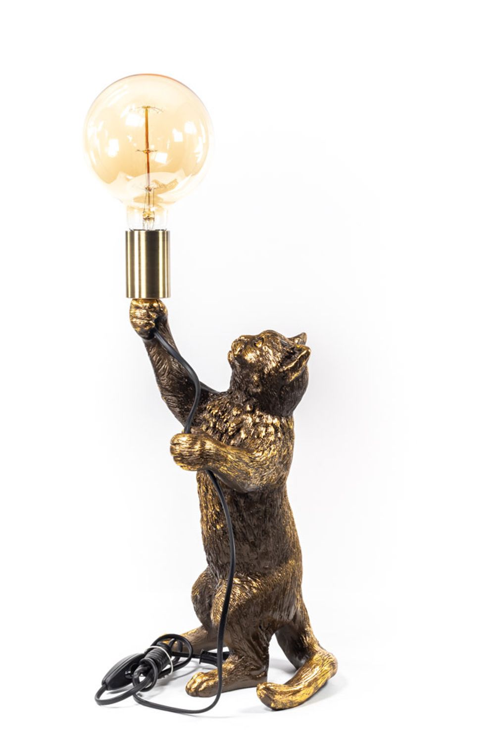 Настольная лампа Кот Эдисон Бронза