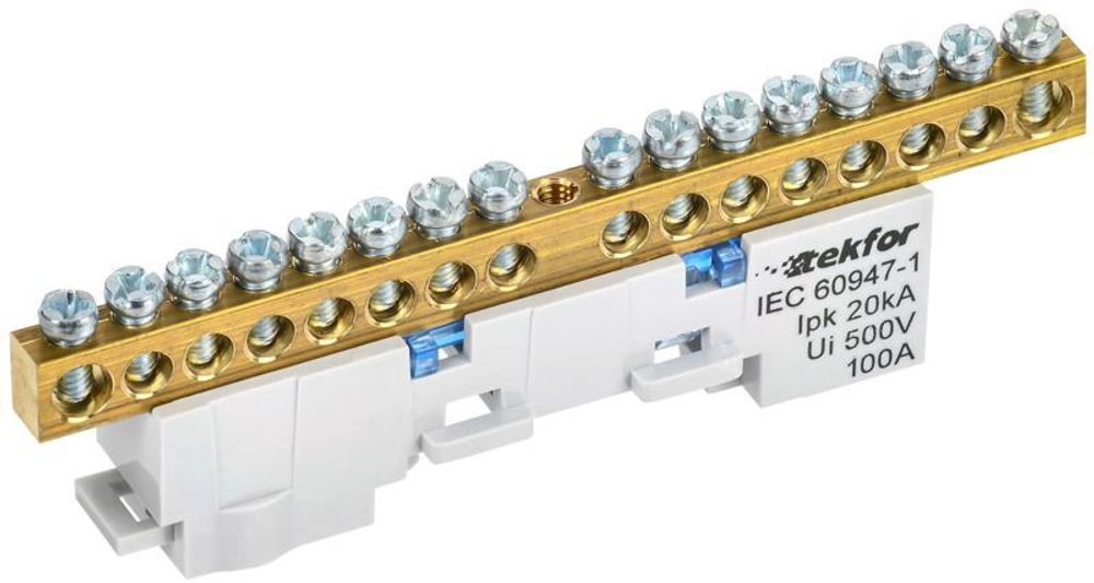 Шина нулевая N неизол. на универс. держ. 6х9-16-С TEKFOR IEK TF-NN10-16-DL-K07 Шина нулевая N неизол. на универс. держ. 6х9-16-С TEKFOR IEK TF-NN10-16-DL-K07