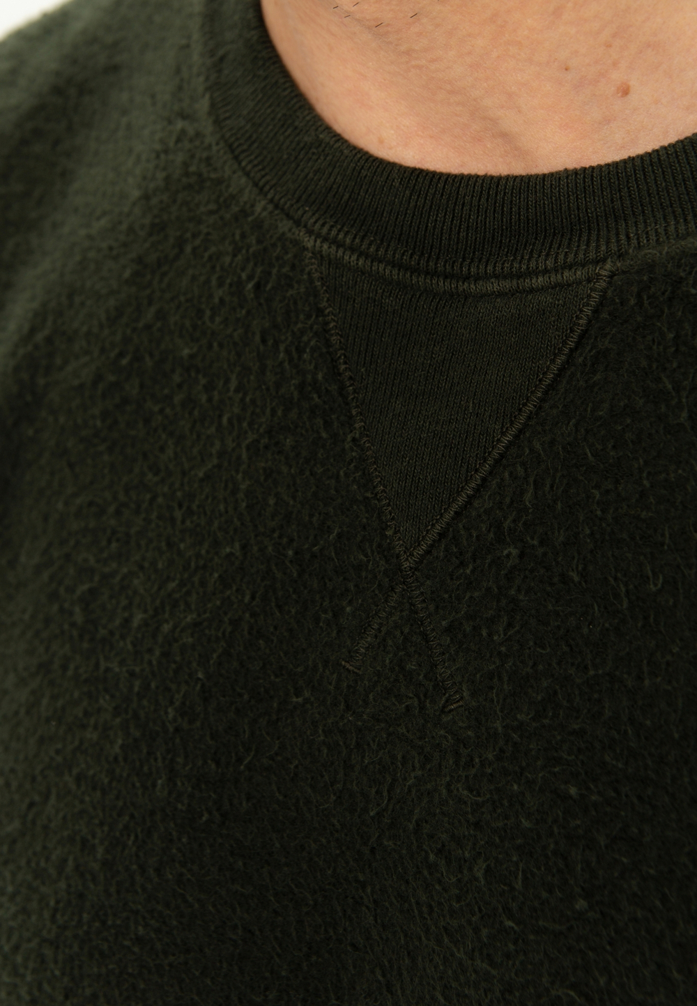 Свитшот Bowery NYC однотонный реверсный Forest Green