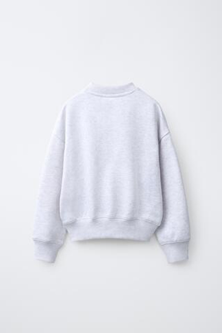 ZARA ОДНОТОННАЯ ТОЛСТОВКА, СЕРЫЙ МЕЛАНЖ