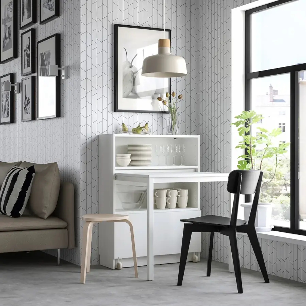 BILLY Книжный шкаф со столом и ящиком ИКЕА