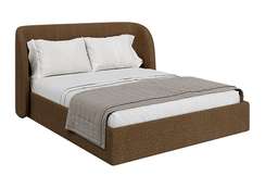 Кровать двуспальная Classic 160 см (коричневый, рогожка)