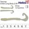 Твистер Credo Long Body 2,95'/7,5 см White & Sparkles 12шт. (HS-9-002) Helios