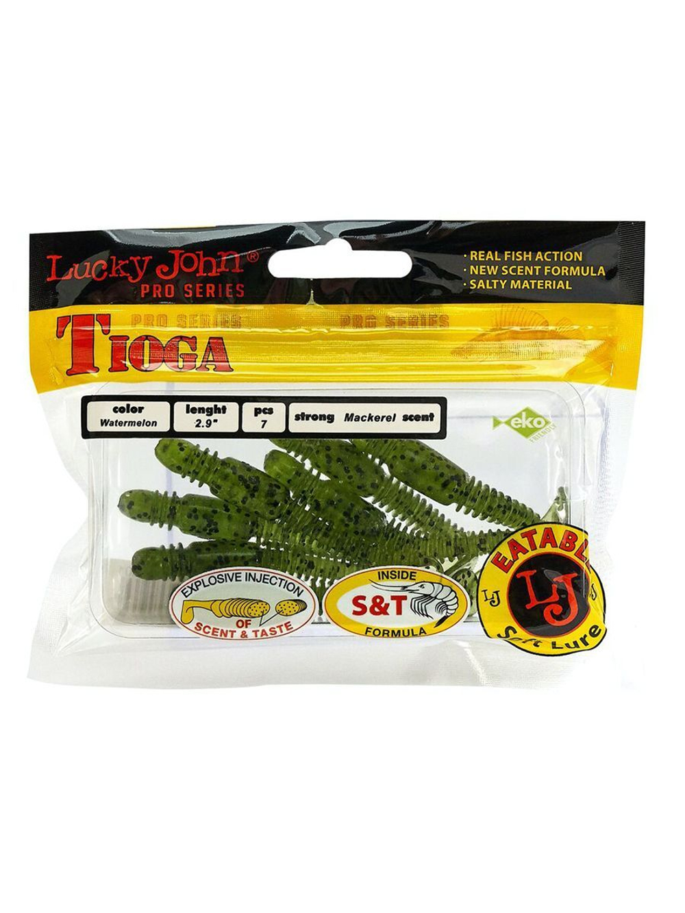 Виброхвосты съедобные LJ Pro Series TIOGA 3.9in (10.00)/T18 5 шт. в упак.