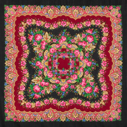 Павловопосадский платок Романтика 1381-18