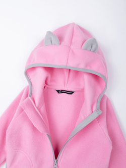 Толстовка флисовая "Котенок" розовый