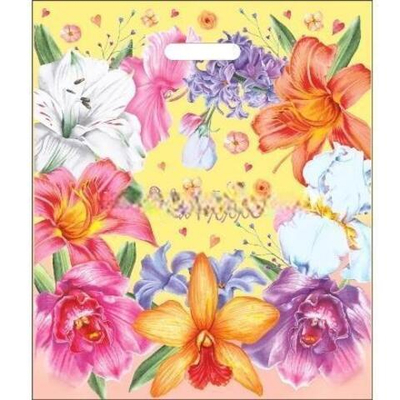 Пакет с прорубной ручкой ПВД 40х47 (45 мкм) "Ваниль" (50/500 шт.) Интерпак