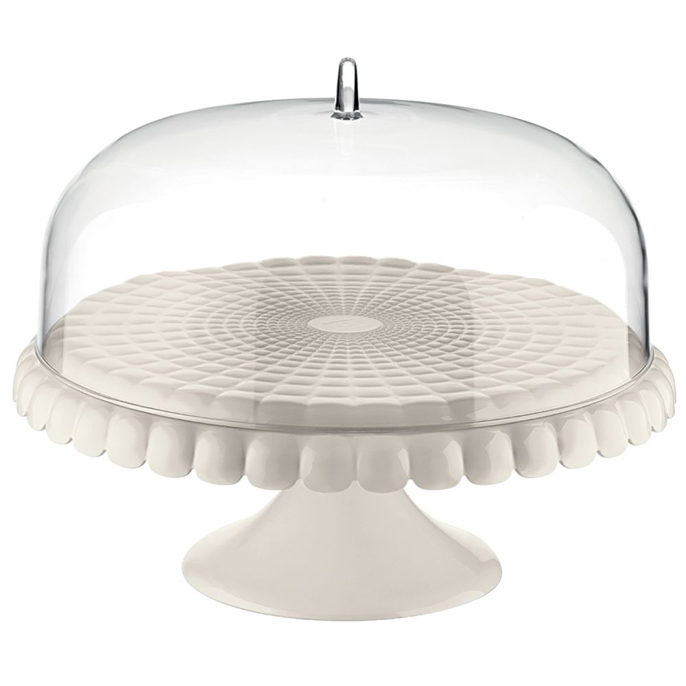 Блюдо для торта с крышкой Tiffany, Ø36 см, молочно-белое