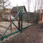 Ворота откатные 3д сетка (гиттер) проем 4м