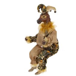 GAEM Игрушка набивная подвес "Лошадь-клоун", L15 W10 H37/24 см