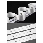 Встраиваемый ультратонкий карниз для штор, алюминиевый, скрытый, тихий ход, крючковый