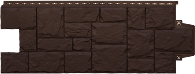 Фасадная панель "Крупный камень Стандарт" - Коричневый