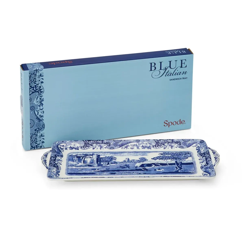 Spode Синий итальянский поднос для сэндвичей 33x15 см
