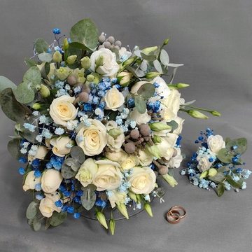 Букет невесты и бутоньерка