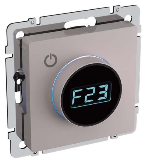 BRITE Термостат электронный с индикацией ТС10-1-БрЖ жемчуг IEK