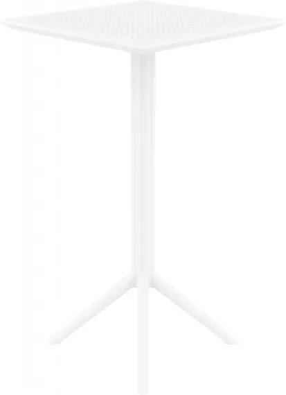 Стол пластиковый барный складной Sky 60х60 белый