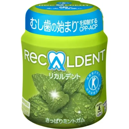 Резинка жевательная Recaldent Refreshing Mint Gum Bottle освежающая мята 154г, 1/36
