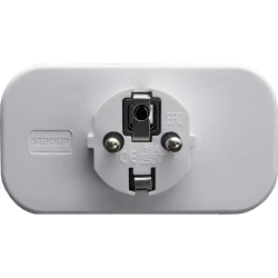 Разветвитель сетевой 2-местный с/з STEKKER ADP16-22-20 250V, 16A, ABS огнеустойчивый пластик, белый, 39023