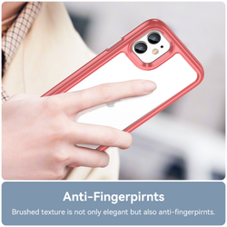Усиленный чехол с боковыми рамками красного цвета для смартфон iPhone 11, мягкий отклик кнопок